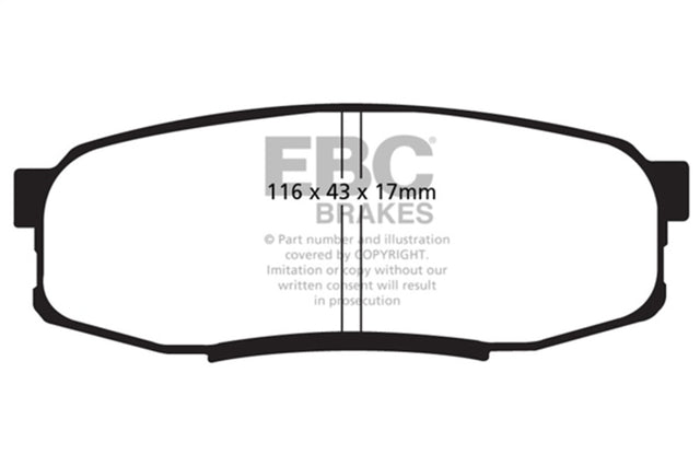 EBC 08+ Lexus LX570 5.7 Greenstuff Rear Brake Pads EBC Brake Pads - Performance  AXOPROS