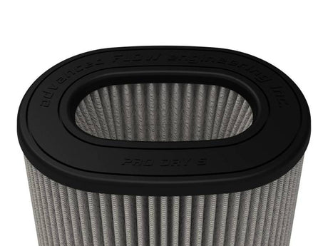 aFe MagnumFLOW Pro DRY S Air Filter (6-3/4 x 4-3/4)in F x (8-1/2 x 6-1/2)in B x (7-1/4 x 5)in T aFe Air Filters - Universal Fit  AXOPROS