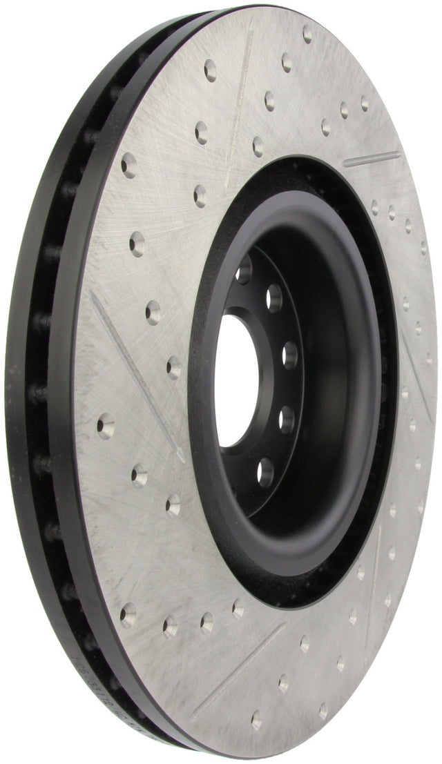 StopTech 09 VW Passat CC / 06-09 Passat Slotted & Drilled Left Front Rotor Stoptech Brake Rotors - Slot & Drilled  AXOPROS