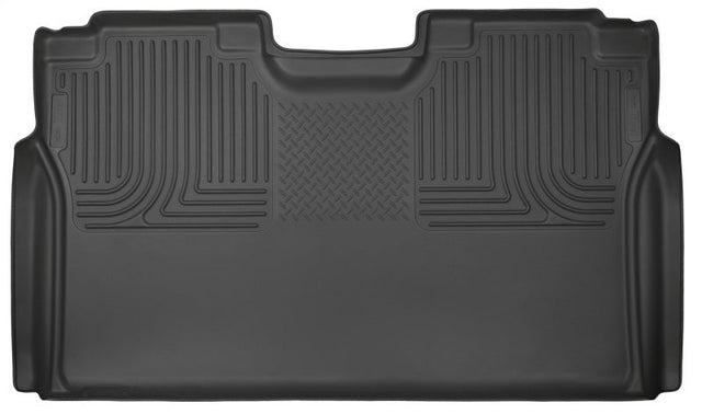 Husky Liners 15-23 Ford F-150 SuperCrew Cab WeatherBeater Black 2nd Seat Floor Liner Husky Liners Floor Mats - Rubber  AXOPROS