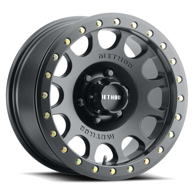 Method MR105 V3 Beadlock 17x9 -38mm Offset 8x6.5 130.81mm CB Matte Black Wheel w/ BH-H24125 Method Wheels Wheels - Cast  AXOPROS