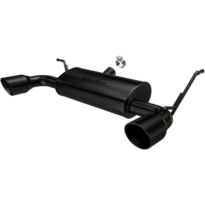 MagnaFlow 07-17 Jeep Wrangler JK 3.8/3.6L Dual Split Rear Exit Black Axle-Back Exhaust - AXOPROS Magnaflow Axle Back  