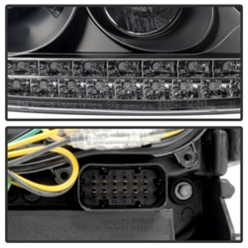 Spyder Porsche Cayenne 03-06 Projector Xenon/HID Model- DRL LED Blk PRO-YD-PCAY03-HID-DRL-BK SPYDER Headlights  AXOPROS