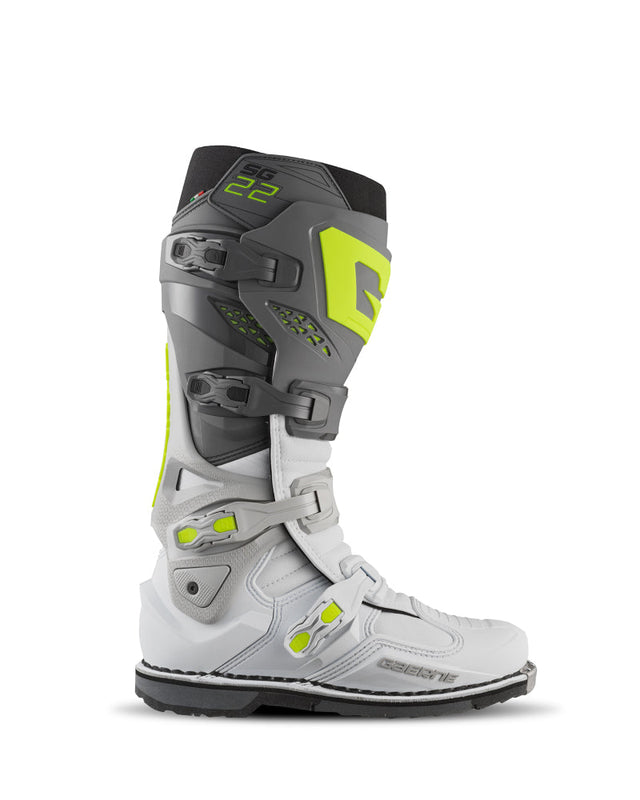 Gaerne SG22 Boot Anthracite/ White/Grey Size - 10 Gaerne Motorcycle Boots  AXOPROS