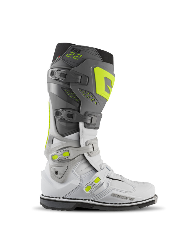 Gaerne SG22 Boot Anthracite/ White/Grey Size - 11 Gaerne Motorcycle Boots  AXOPROS