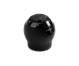 Momo Nero Shift Knob - Black Leather, Black Chrome Insert, with Reverse Lockout MOMO Shift Knobs  AXOPROS