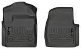 Husky Liners 17 Ford F-250 F-350 Super Duty Standard Cab WeatherBeater Black Front Floor Liners Husky Liners Floor Mats - Rubber  AXOPROS