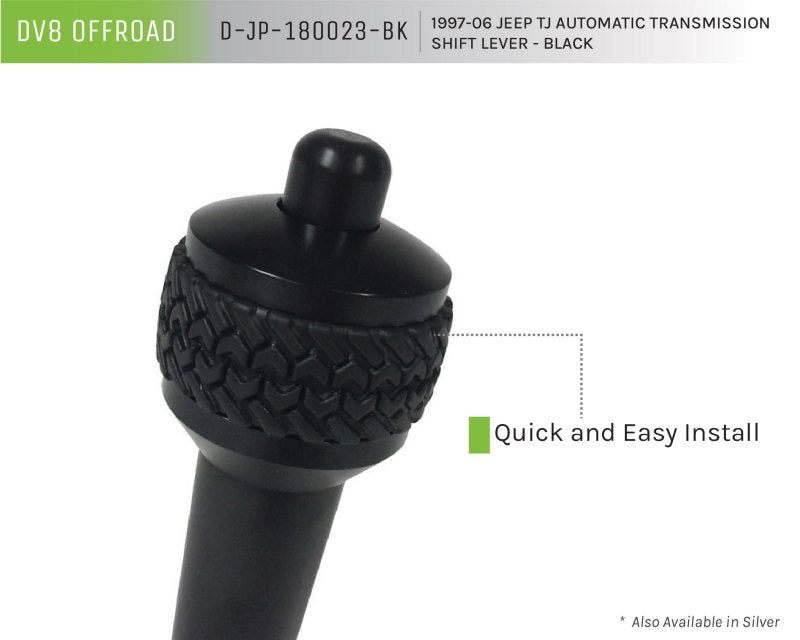 DV8 Offroad 1997-06 Jeep TJ Auto Shift Lever Black DV8 Offroad Shift Knobs  AXOPROS