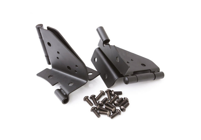 Rampage 1978-1983 Jeep CJ5 Windshield Hinge - Black Rampage Doors  AXOPROS