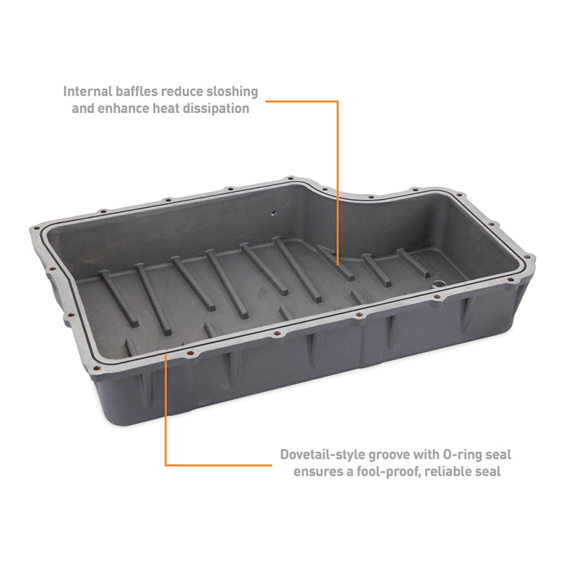 Mishimoto 2011+ Powerstroke 6R140 Transmission Pan - Cast - GR Mishimoto Transmission Pans  AXOPROS
