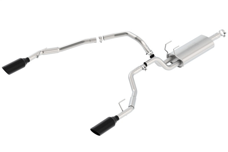 Borla 09-17 Ram 1500 5.7L V8 3in-2.5in Dual Out Pipe 5in Tip S-Type Exhaust Black Chrome Borla Catback  AXOPROS