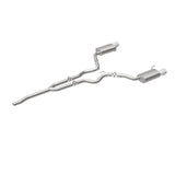 MagnaFlow Cat Back, SS, 2.5in, Street, Dual Split Polished 4.5in Tips 2015 Ford Mustang Ecoboost Magnaflow Catback  AXOPROS