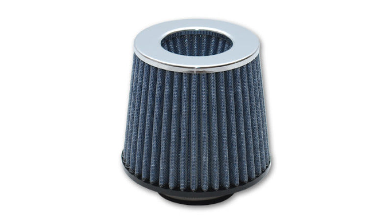 Vibrant Open Funnel Perf Air Filter (5in Cone O.D. x 5in Tall x 3in inlet I.D.) - Chrome Filter Cap Vibrant Air Filters - Universal Fit  AXOPROS