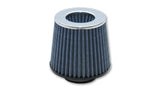 Vibrant Open Funnel Perf Air Filter (5in Cone O.D. x 5in Tall x 3in inlet I.D.) - Chrome Filter Cap Vibrant Air Filters - Universal Fit  AXOPROS