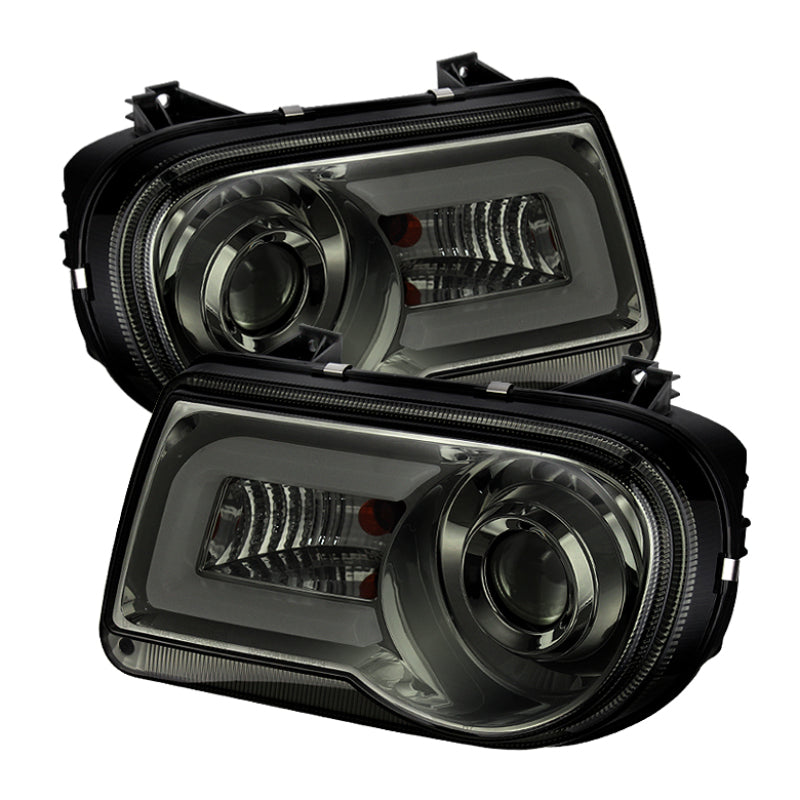Spyder Chrysler 300C 05-10 Projector Headlights LED DRL Smoke High/Low H7 PRO-YD-C300C-DRL-SM SPYDER Headlights  AXOPROS