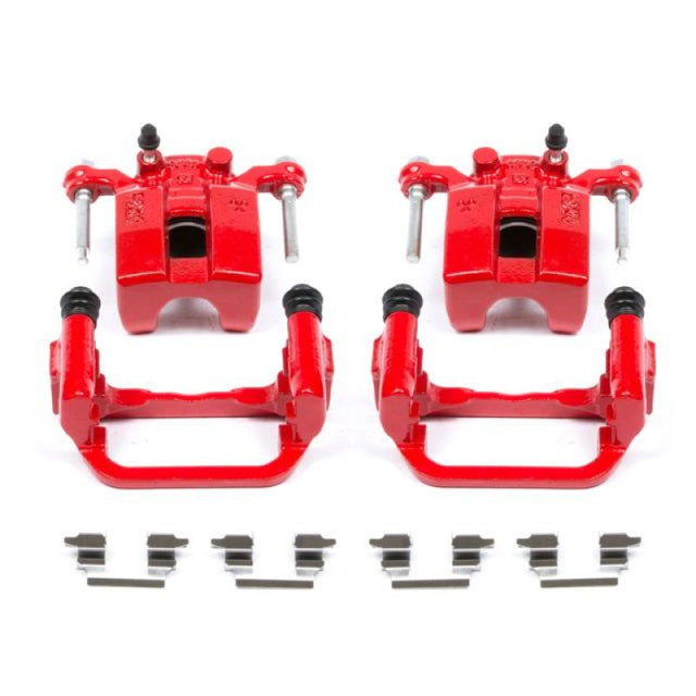 PowerStop Power Stop 03-05 Infiniti G35 Rear Red Calipers w/Brackets - Pair Brake Calipers - Perf aftermarket performance part
