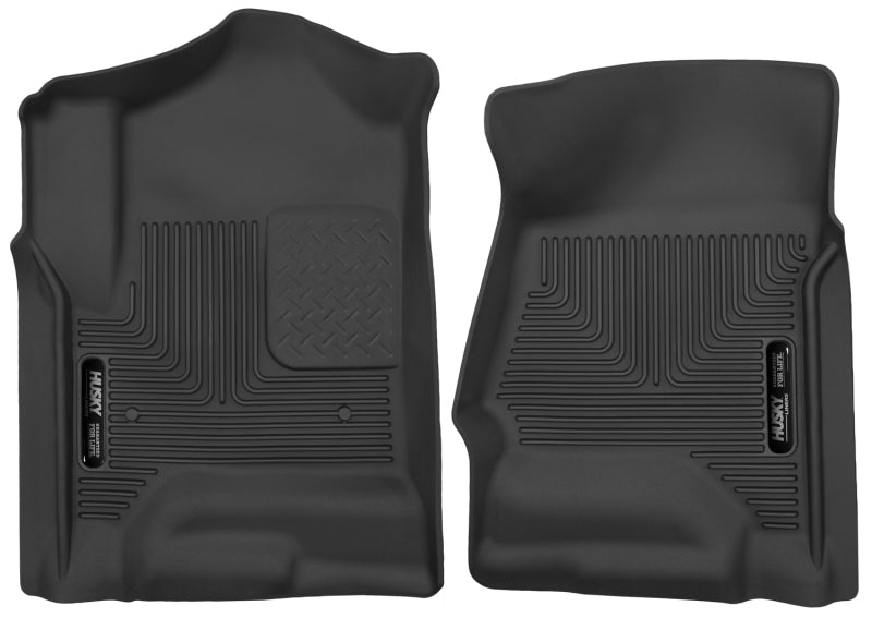 Husky Liners 14 Chevrolet Silverado 1500 / GMC Sierra 1500 X-Act Contour Black Front Floor Liners Husky Liners Floor Mats - Rubber  AXOPROS