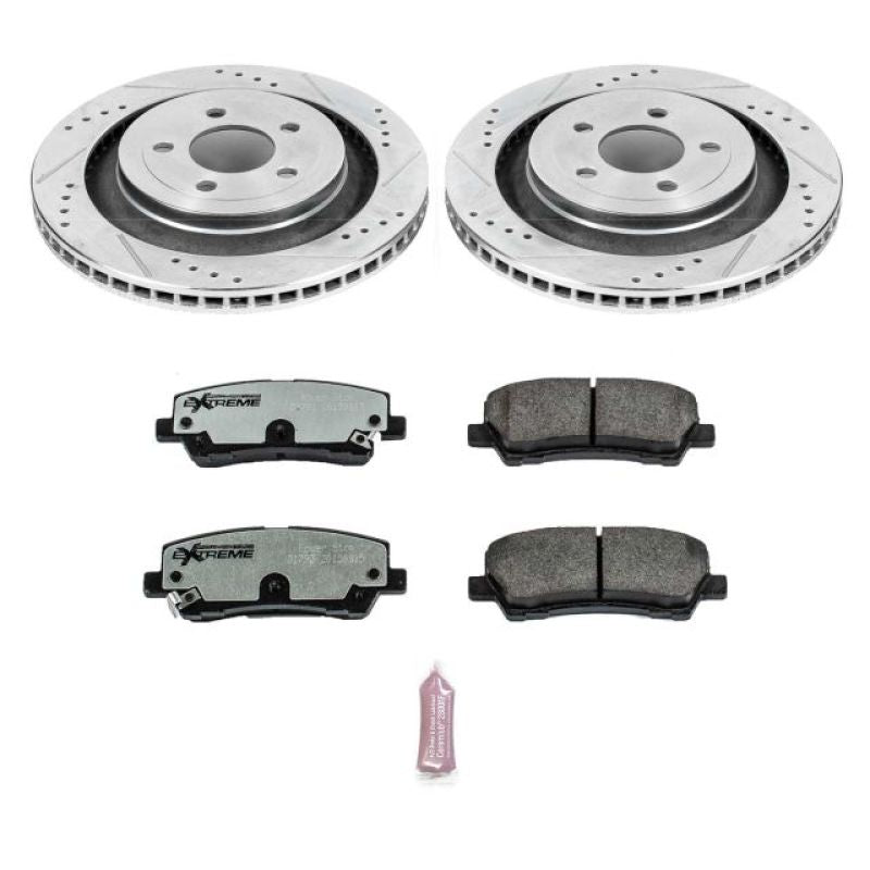 Power Stop 15-19 Ford Mustang Rear Z26 Street Warrior Brake Kit PowerStop Brake Kits - Performance D&S  AXOPROS