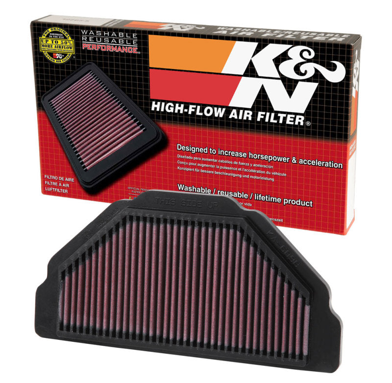 K&N 98-02 Kawasaki ZX6R Ninja/05-08 ZZR600 Air Filter K&N Engineering Air Filters - Direct Fit  AXOPROS