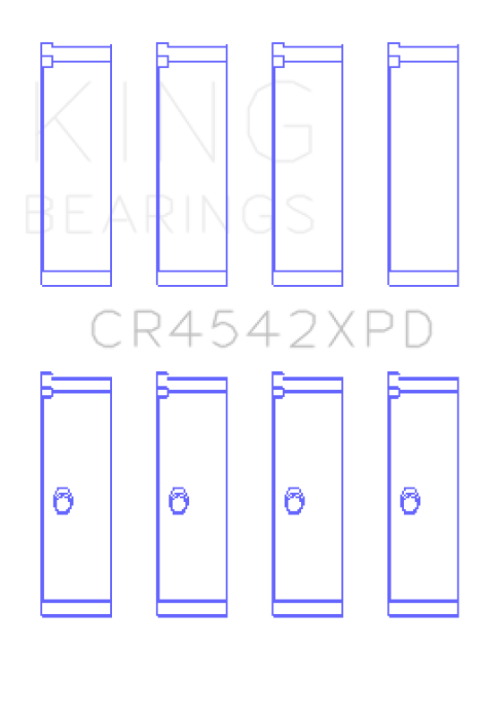 King Honda K-Series 2.0L/2.4 LXP Tri-Metal Performance Connecting Rod Bearing (Set of 4) - Size STDX King Engine Bearings Bearings  AXOPROS