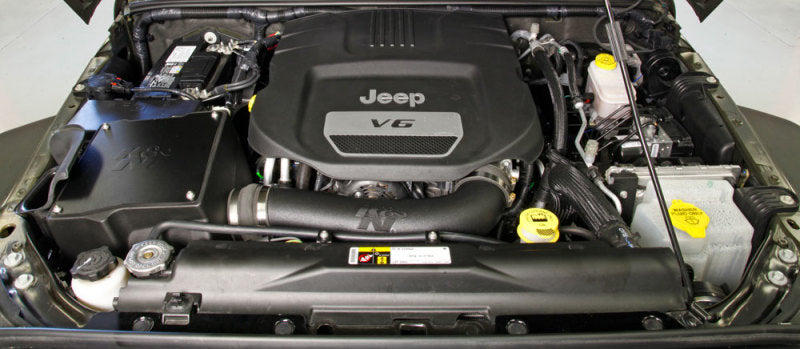 K&N 12-18 Jeep Wrangler 3.6L V6 Performance Intake Kit w/ Snorkel K&N Engineering Cold Air Intakes  AXOPROS