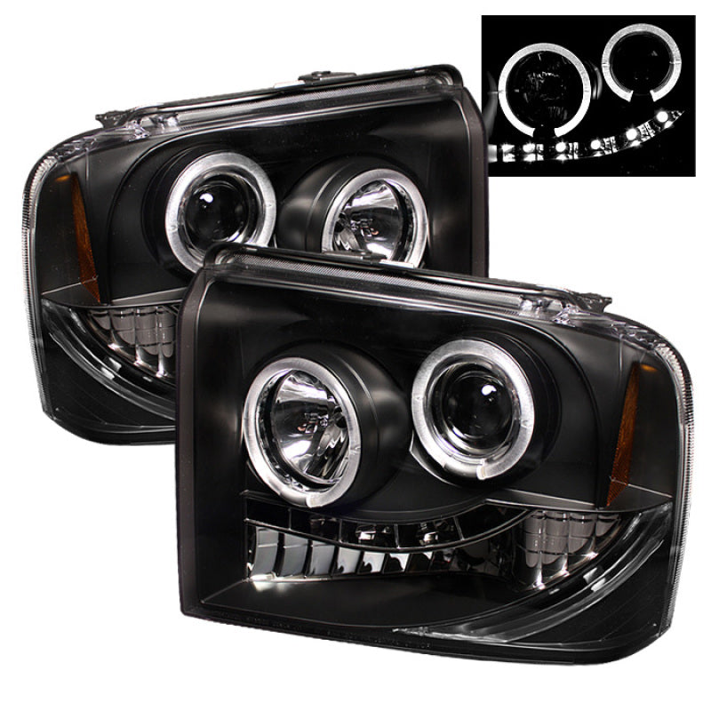 Spyder Ford F250/350/450 Super Duty 05-07 Projector Headlights LED Halo- LED Blk PRO-YD-FS05-HL-BK SPYDER Headlights  AXOPROS