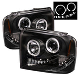 Spyder Ford F250/350/450 Super Duty 05-07 Projector Headlights LED Halo- LED Blk PRO-YD-FS05-HL-BK SPYDER Headlights  AXOPROS