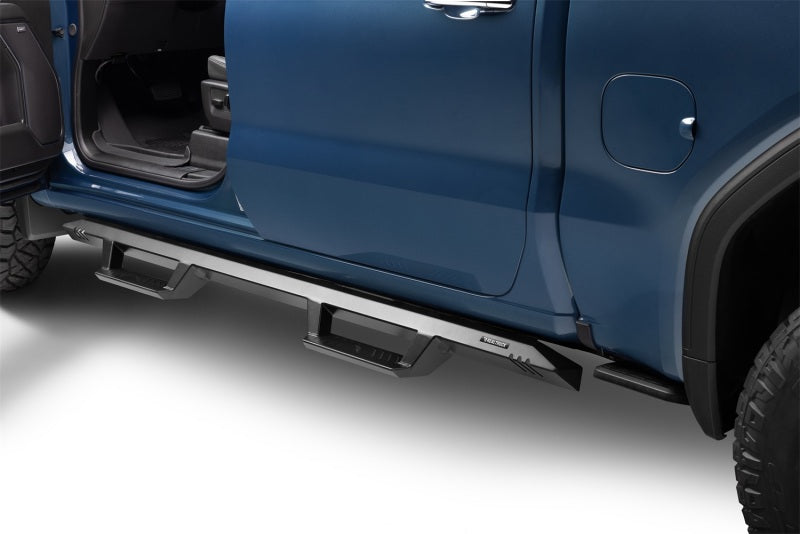 N-Fab Predator Pro 19-20 Chevy/GMC 1500 Crew Cab - Cab Length - Tex. Black N-Fab Nerf Bars  AXOPROS