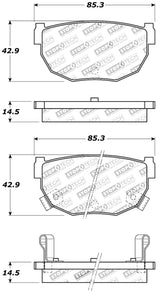 StopTech Performance 89-98 240SX Rear Brake Pads Stoptech Brake Pads - Performance  AXOPROS
