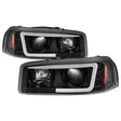 Spyder GMC Sierra 1500/2500/3500 99-06 V2 Projector Headlights - DRL - Black PRO-YD-CDE00V2-LB-BK SPYDER Headlights  AXOPROS