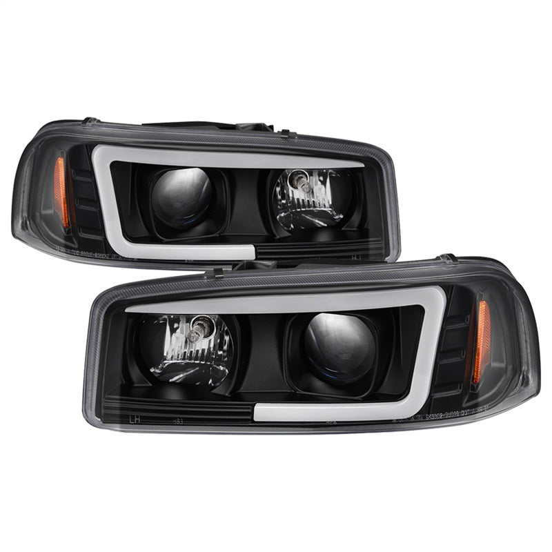 Spyder GMC Sierra 1500/2500/3500 99-06 V2 Projector Headlights - DRL - Black PRO-YD-CDE00V2-LB-BK SPYDER Headlights  AXOPROS