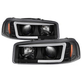 Spyder GMC Sierra 1500/2500/3500 99-06 V2 Projector Headlights - DRL - Black PRO-YD-CDE00V2-LB-BK SPYDER Headlights  AXOPROS