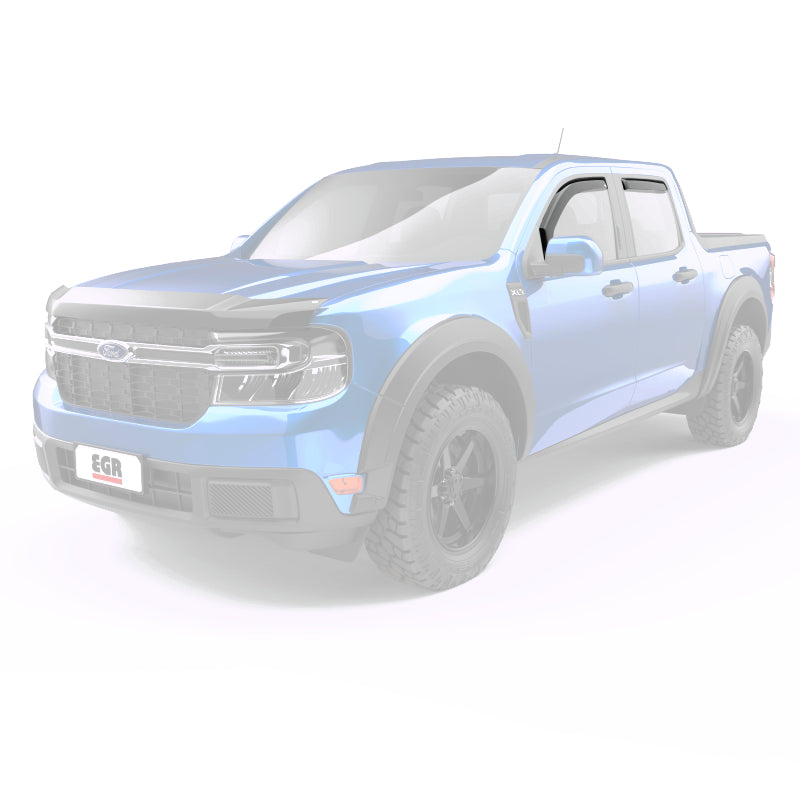 EGR 22-23 Ford Maverick Lariat XL XLT Front/Rear Window Visors - Dark Smoke Finish EGR Wind Deflectors  AXOPROS