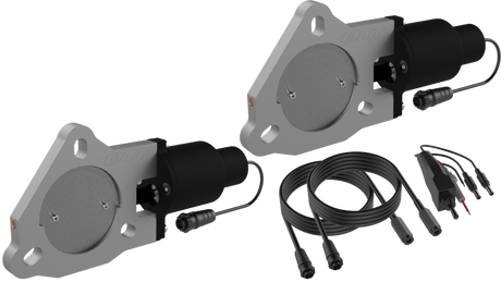 QTP 3in Bolt-On QTEC Dual Electric Cutout Valves - Pair - AXOPROS