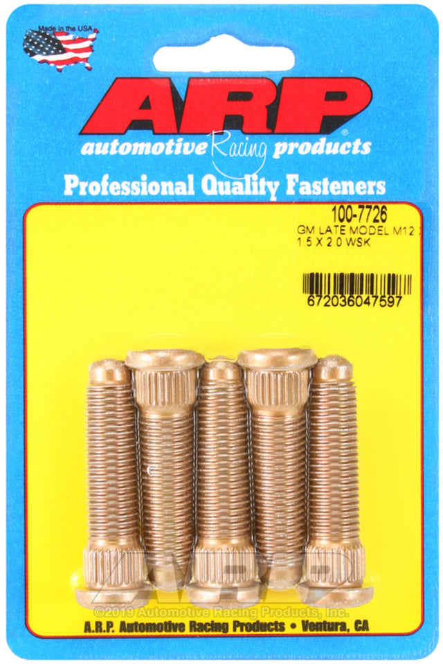 ARP GM Late Model M12 X 1.5 X 2.0 Wheel Stud Kit ARP Wheel Studs  AXOPROS