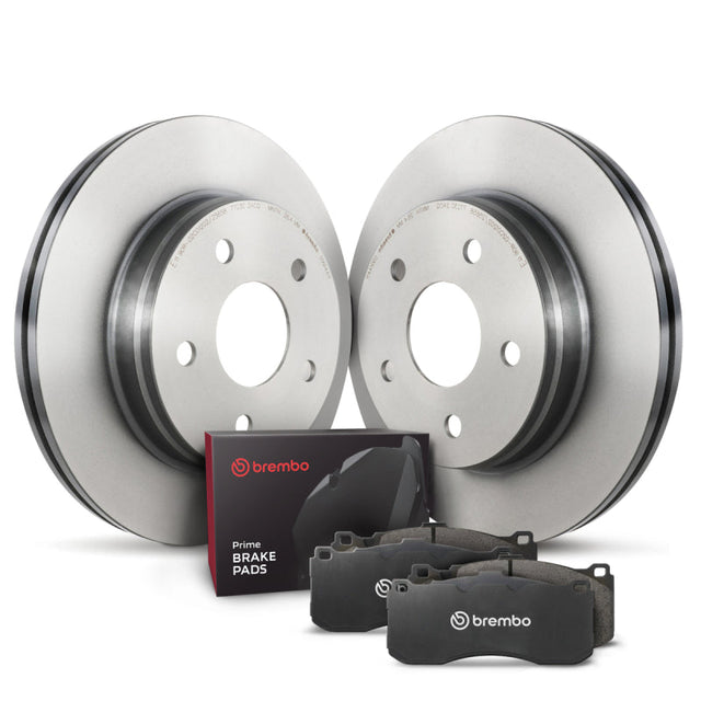 Brembo OE 07-14 Ford Mustang Front Disc Brake Kit Brembo OE Brake Rotors - OE  AXOPROS