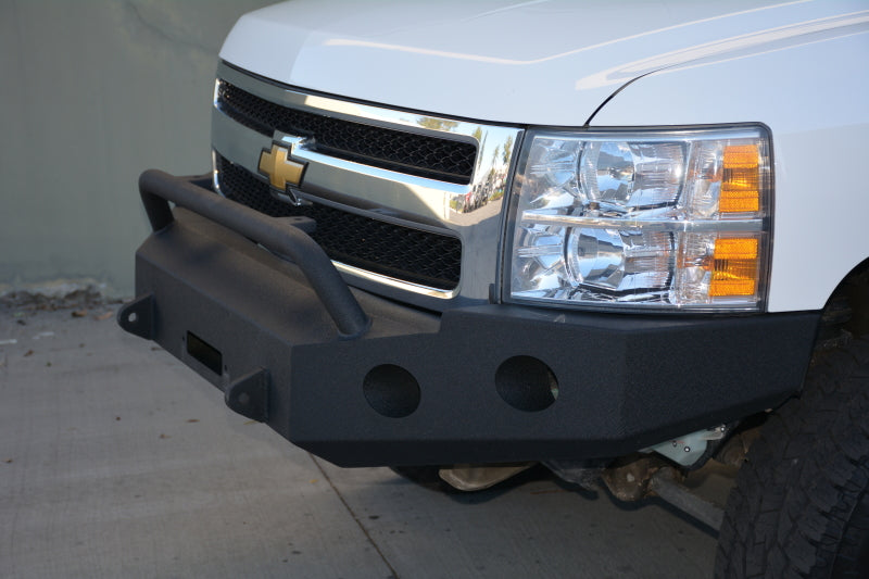 DV8 Offroad 07-13 Chevrolet Silverado 1500 Front Bumper - Black Powdercoat DV8 Offroad Bumpers - Steel  AXOPROS