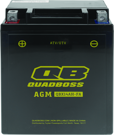 QuadBoss Maintenance-Free AGM Battery QBX14AH-FA QuadBoss Batteries  AXOPROS