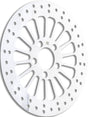 Bikers Choice Bikers Choice 00-17 Big Twin Low and Slow 11.5 Inch Rear Brake Rotor Polished Brake Rotors - Drilled aftermarket performance part