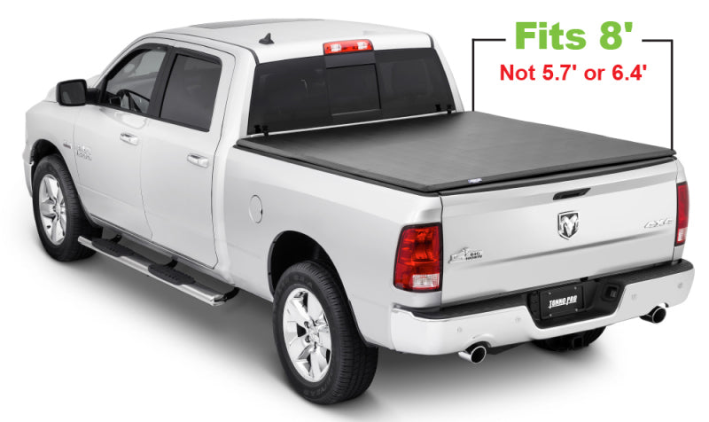 Tonno Pro 02-19 Dodge RAM 1500 8ft Fleetside Tonno Fold Tri-Fold Tonneau Cover Tonno Pro Tonneau Covers - Soft Fold  AXOPROS