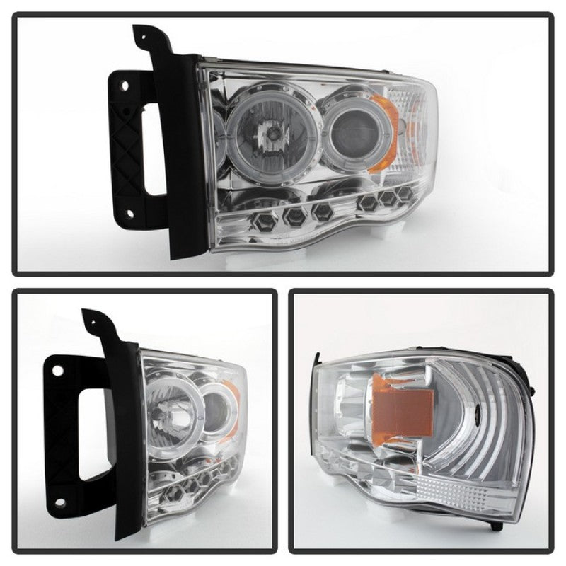 Spyder Dodge Ram 1500 02-05/Ram 2500 03-05 Projector Headlights LED Halo LED Chrm PRO-YD-DR02-HL-C SPYDER Headlights  AXOPROS