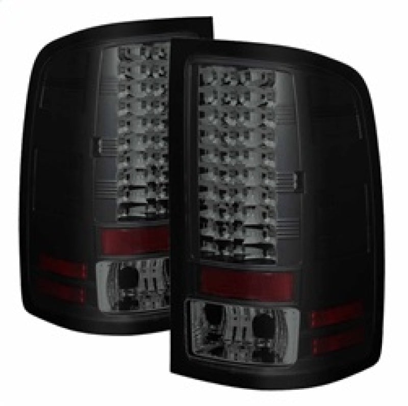 Spyder GMC Sierra 07-13 (Not 3500 Dually 4 Rear Wheels)LED Tail Lights Blk Smke ALT-YD-GS07-LED-BSM SPYDER Tail Lights  AXOPROS
