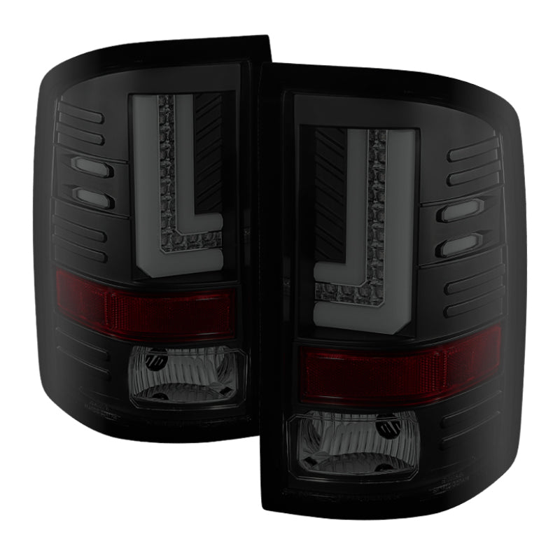 Spyder GMC Sierra 14-16 LED Tail Lights Black Smoke ALT-YD-GS14-LBLED-BSM SPYDER Tail Lights  AXOPROS