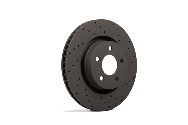 Hawk Talon 2010 Audi A3 Base Drilled and Slotted Front Brake Rotor Set Hawk Performance Brake Rotors - Slot & Drilled  AXOPROS