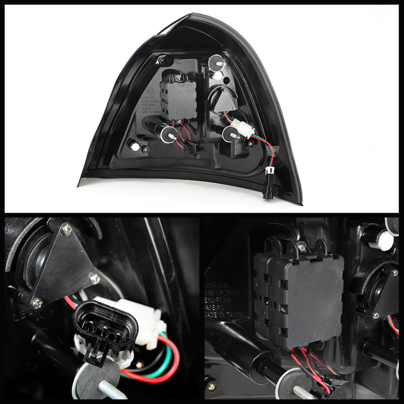 Spyder Pontiac Grand Prix 04-08 Light Bar LED Tail Light Black ALT-YD-PGP04-LED-BK SPYDER Tail Lights  AXOPROS