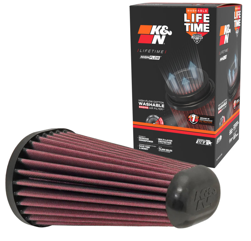 K&N Replacement Unique Oval Tapered Air Filter for Porsche 13-14 Boxster/2014 Cayman 2.7L/3.4L H6 K&N Engineering Air Filters - Drop In  AXOPROS