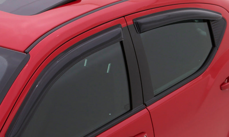 AVS 19-22 Mazda 3 Hatchback Ventvisor Outside Mount Window Deflectors 4pc - Smoke AVS Wind Deflectors  AXOPROS