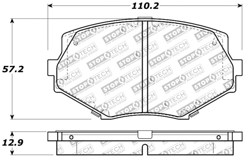 StopTech Performance 94-97/99-05 Miata w/Normal Suspension Front Brake Pads D635 Stoptech Brake Pads - Performance  AXOPROS
