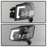 Spyder 04-15 Nissan Titan / 04-07 Nissan Armada V2 Projector Headlights - Black PRO-YD-NTI04-DRL-BK SPYDER Headlights  AXOPROS