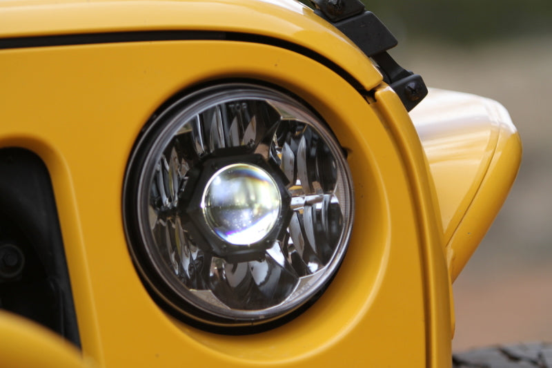 KC HiLiTES 07-18 Jeep JK (Not for Rubicon/Sahara) 7in. Gravity LED Pro DOT Headlight (Pair Pack Sys) KC HiLiTES Headlights  AXOPROS